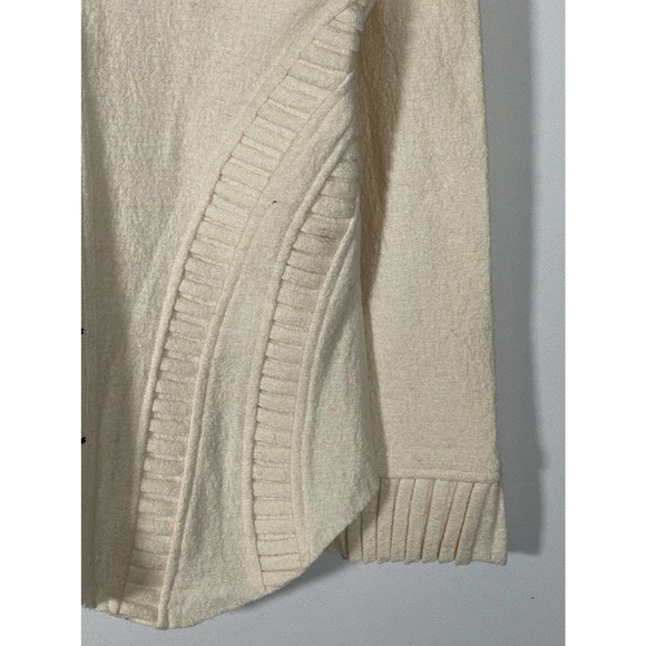 NEW NWT Animale Cream Off White Viscose Wool Blend Sweater Asymmetrical Sz 12 14 - Picture 12 of 13